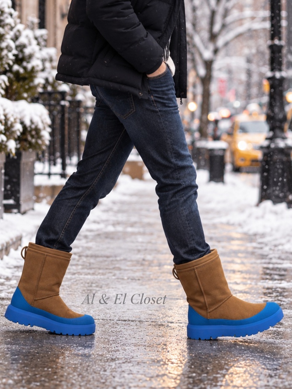 UGG Men’s Classic Short Weather Hybrid Boots Brown & Blue Sz 11 New Without Box